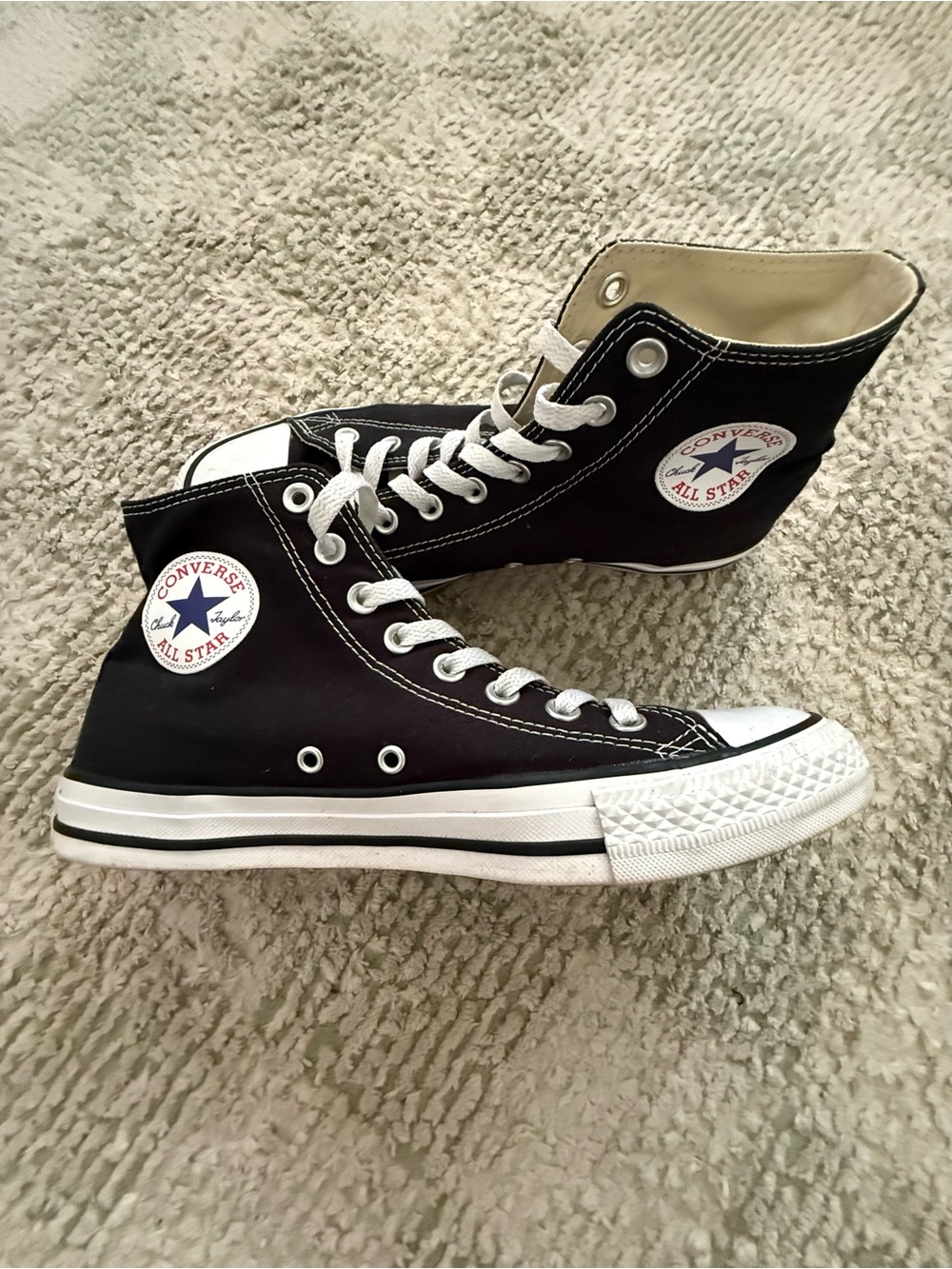 Converse Black and White High Top Sneakers